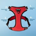 thumbnail image 6 of Voyager Dog Harness Dual Leash Attachment No-Pull Control Adjustable Soft, Strong Pet Harness for Medium & Large Dogs w/ 3M Reflective Technology w/ Leash Included - Red Lattice, S (Chest 22-27"), 6 of 8
