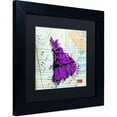 thumbnail image 2 of Trademark Fine Art "Shoulder Dress Purple n Black" Canvas Art by Roderick Stevens, Black Matte, Black Frame, 2 of 4