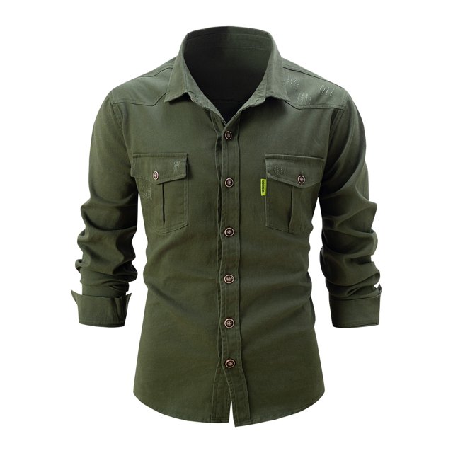 XDZJLR Mens Shirts Spring And Autumn Washed Stretch Fashion Business Long Sleeve Jacket Shirts for Men