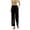 Black, variant on Admvng Women's Pants Floral Embroidered Drawstring Casual Trousers with Pockets