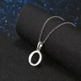 thumbnail image 4 of EOEMY Sterling Silver Plated Necklace Women Pendant Initial Letter Alphabet B375-O, 4 of 7
