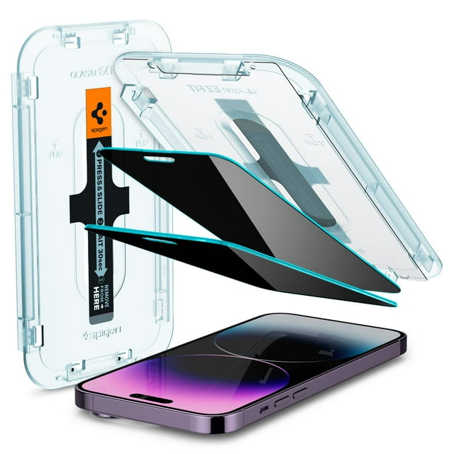 Protector de pantalla Spigen Glastr EZ FIT Privacy para iPhone 14 Pro Max