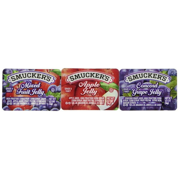 200 PACKS : SmuckersÃƒâ€šÃ‚Â® Jelly Jam Assortment