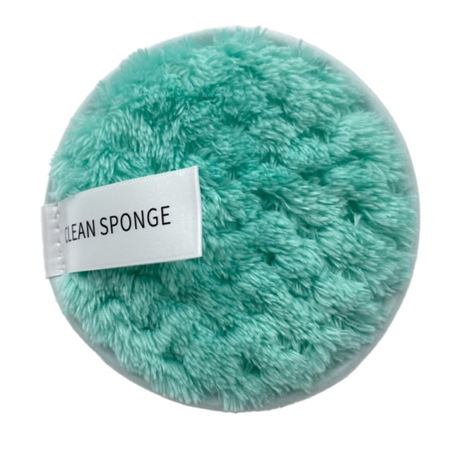 Reusable Makeup Remover Pads Round Makeup Remover Pads Soft Makeup Remover Sponge Washable Unisex Suitable For All Skin Types Can Be Used For Makeup Founda,Green Pink Puff