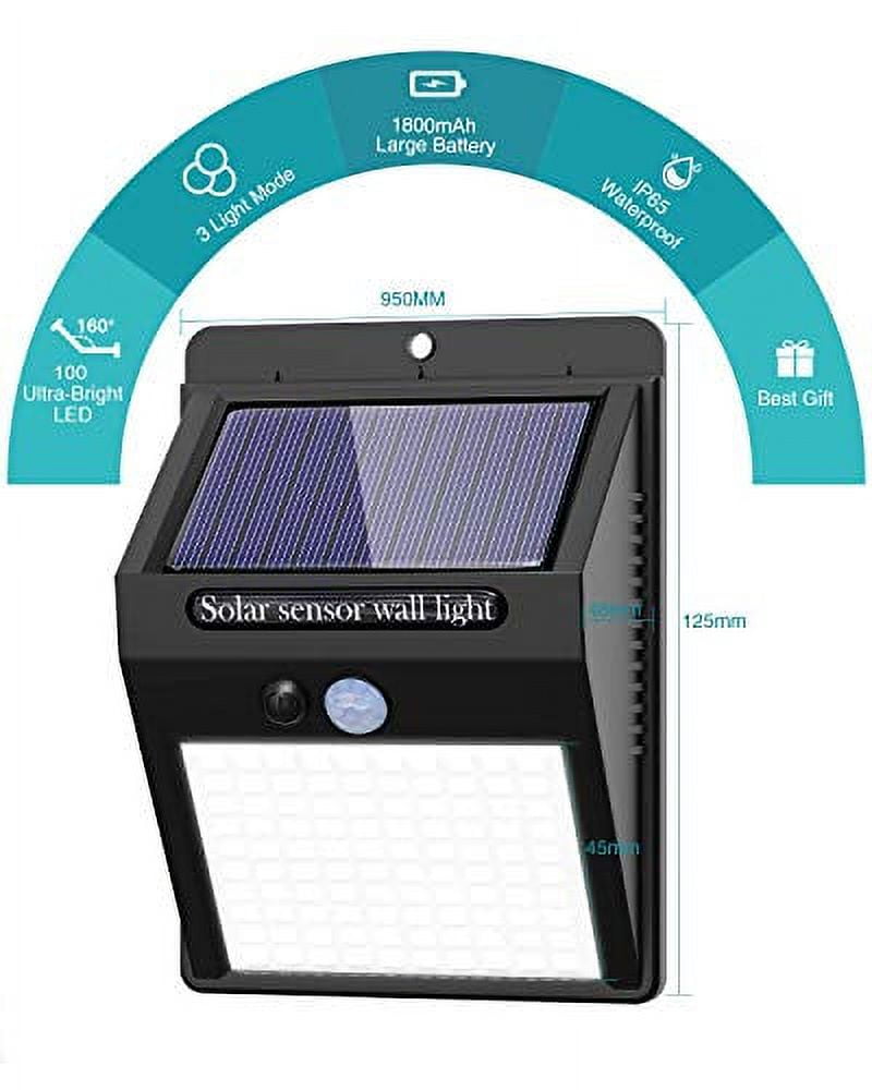 Solar Motion Sensor Flood and Security Light, 4 Count
