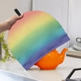 thumbnail image 3 of HELLHERO Rainbow Gradient 1Pcs Heat-Proof Teapot Cover Insulation Insulate Tea Pot Teapot Dust Cover, 3 of 8