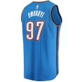 thumbnail image 3 of Men's Fanatics Eugene Omoruyi Blue Oklahoma City Thunder Fast Break Player Jersey - Icon Edition, 3 of 3