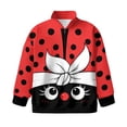 thumbnail image 4 of Uorisanigo Girls Half Zipper Sweatshirts Oversized Funny Ladybug Long Sleeve Pullover Top Drop Shoulder Cropped Pullover Hoodies for Teen Girl Fashion Fall Winter Clothing, 4 of 7