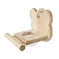 thumbnail image 3 of Dualoai Bird Perch Parrot Water Cup Wood Perch Stand Hanging Feeder Multifunctional Shaped, 3 of 9