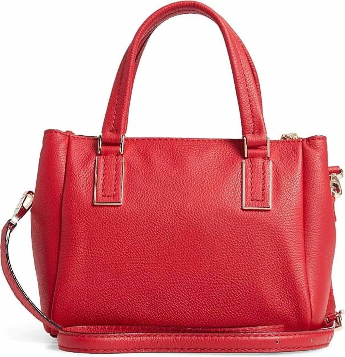 Kate Spade New York Kingston Drive Small Alena Leather Satchel  Top-Handle Bag,Heirloom Red
