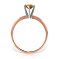 thumbnail image 5 of Galaxy Gold 14k Solid Rose Gold Solitaire Ring 0.65 Carat Natural Citrine (8.5), 5 of 5