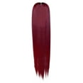 thumbnail image 2 of Heliisoer Women's Black Long Straight Wig Medium Parted Long Bangs Wig, 2 of 3