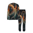 thumbnail image 4 of Men's 2 Pack Pajama Set Long Sleeve Sleepwear Soft Loungewear Pjs Sets, Octopus Twisted Tentacles Art, 4 of 6