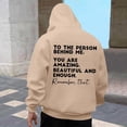 thumbnail image 1 of MHFRRA Sudadera con Capucha y Estampado de Moda, Informal, de Manga Larga, Suave y Cómoda, para Uso Diario En Otoño E Invierno, para Actividades Al Aire Libre, Ligera y Cálida Caqui, 1 of 5