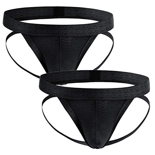 YOOBNG Mens Jockstrap Athletic Supporters Soft Cotton Low Rise Sports Active Underwear with Elastic Waistband