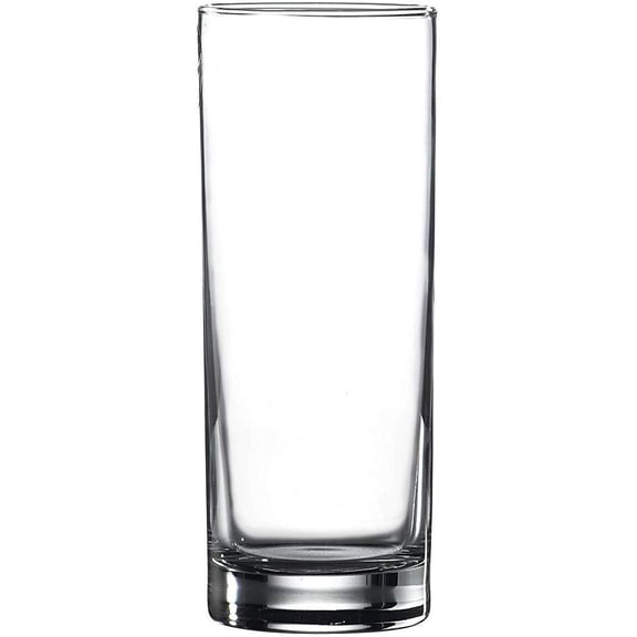 Madison - Clear 12.25 Ounce Classic Highball Drinking Glasses | Thick and Durable – Heavy Base – Dishwasher Safe – For Water, Juice, Soda, or Cocktails – Set of 6 Clear Glass Tumblers