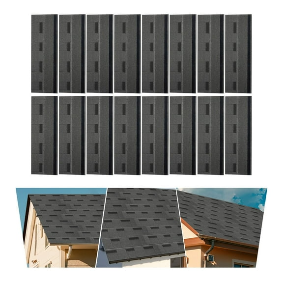 Miumaeov 16Pcs Asphalt Roof Shingles Tiles Asphalt Shingles Roofing Shingles 100*33.3cm