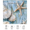 thumbnail image 7 of Starfish Starfish Shell Bed Skirt Queen Size 16" Drop Marine Life Wood Grain Retro Ruffled Wrap Around Bed Skirts Adjustable Elastic Bedskirt Dust Ruffle for Queen Size Bed, 7 of 7