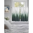 thumbnail image 4 of Tier Curtains 45 Inches Long, Green Ombre Window Treatment Curtain Drapes, Primeval Forest Modern Abstract Art Aesthetics Window Half Privacy Curtains for Bedroom Bathroom, 42"x45", 2 Panels, 4 of 7