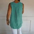thumbnail image 4 of Oplxuo V Neck Linen Tank Tops for Women Dressy 2026 Summer Loose Sleeveless Going Out Casual Tunic Tops Blouse, 4 of 5