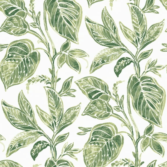 Chesapeake Mangrove Green Botanical Wallpaper