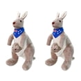 thumbnail image 1 of 2X Canguro Dulce de Peluche Juguetes de Peluche de Felpa Suave para Bebes Ninos (Azul), 1 of 4