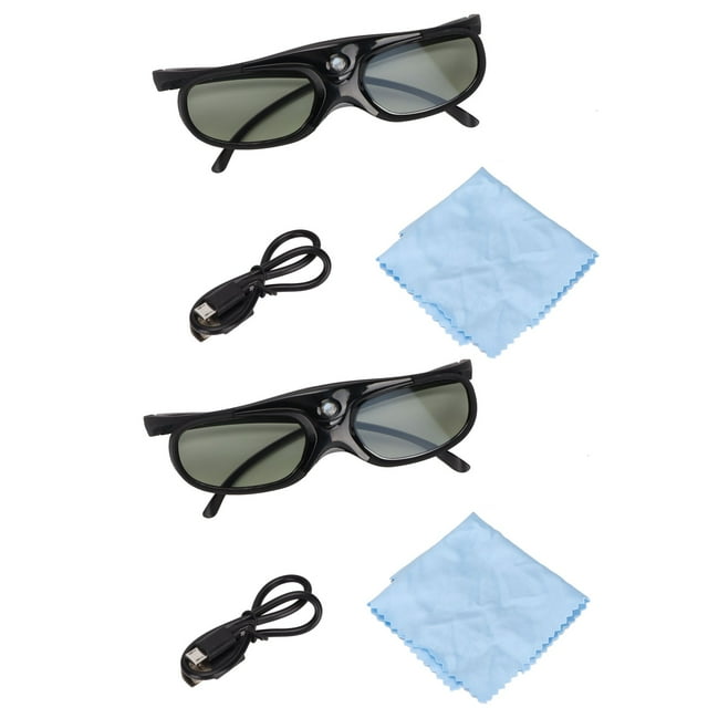 Gafas 3D DLP Link ANGGREK 2 Uds Lente LCD para Película 3D 144Hz color Negro