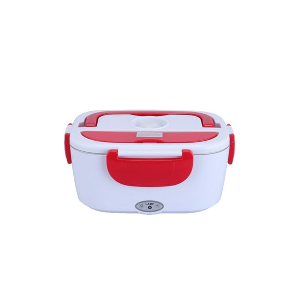 Bewildely Bento Box eléctrico de acero de 220V, práctico estuche de almacenamiento extraíble, recipiente multifunción para alimentos, calentador, Electrodomésticos Rojo 110 V/EE. UU. Bewildely HA065402-02