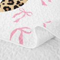 thumbnail image 5 of Erosebridal Dreamy Princess Bowknots Bed Spread Queen,Cheetah Pattern Monogrammed J Queen Coverlet Set For Girly,3 Pieces, 5 of 7