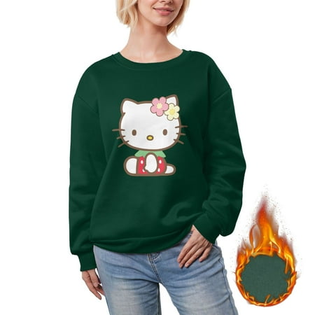 

Hello Kitty Plush And Thickened Women S Niche Casual New Top