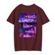 thumbnail image 3 of Pop cazadora para niña Graphic Round-Neck Short Sleeve T Shirt For Kids Youth Fashion Tee With Cartoon Print Design Soft Blend Top For Children （Wine）, 3 of 4