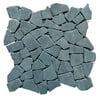 Rainforest Black Stone Mosaic Pebble Floor and Wall Tile 12" x12" (5.0 Sq. ft. / Case)