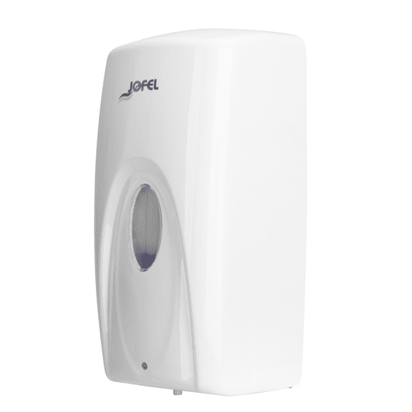Despachador de Jabón En Spray Automático Jofel de Plástico ABS Blanco para 1 Litro Alta Resistencia