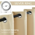 thumbnail image 5 of Curtainking Beige Blackout Curtains Thermal Insulated Gromemt Curtains for Living Room, 50x72 inch, 2 Panels, 5 of 7