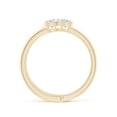 thumbnail image 2 of ANGARA Lab Grown Diamond Three Stone Open Ring for Women in 14K Yellow Gold (Size-5x3mm| Color-F-G| Clarity-VS) | April Birthstone, Anniversary, Jewelry Gift for Women | Lab-Grown Diamond Ring, 2 of 5