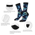 thumbnail image 3 of Yiaed Blue Butterfly Print Great elasticity Crew Socks Sports socks for Men and Women, 3 of 5