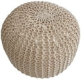 thumbnail image 5 of Cheer Collection Decorative and Comfortable 18" Chunky Hand-Knit Round Ottoman Pouf, 5 of 6
