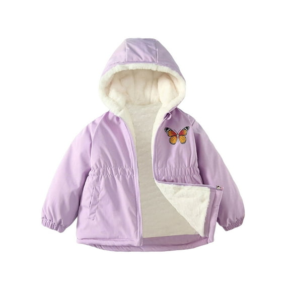 Gubotare Baby Fleece Jacket Fleece Warm Hoodies Clothes Toddler Zip-up Light Jacket Sweatshirt Outwear for Baby Boys Girls Size 1T 2T,(Purple 1-2 Years)