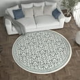 thumbnail image 6 of Madison Traditional 8' Round Gray Polypropylene Indoor Area Rug, 6 of 8