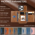 thumbnail image 4 of Allytechgroup 2 In 1 Wallet Case for Apple iPhone 14 Pro, Detachable Cards Holder Magnetic Back Cover [Compatible with Magsafe] Anti-Scratch Drop Proof Phone Case Shell for Women Men, Darkbrown, 4 of 11