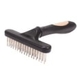 thumbnail image 2 of Pet Grooming Brush Shedding And Dematting Undercoat Rake Comb For Dogs And Cats Extra Wide Blue, 2 of 5