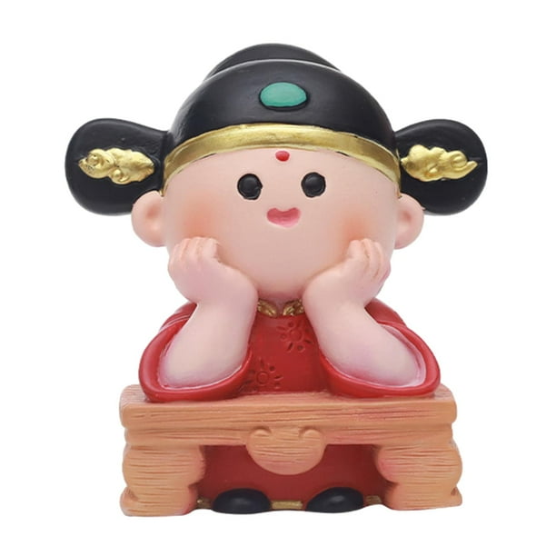 Mini figura de resina, escultura decorativa pequeña para estantería, oficina, sala de estar. Estilo C