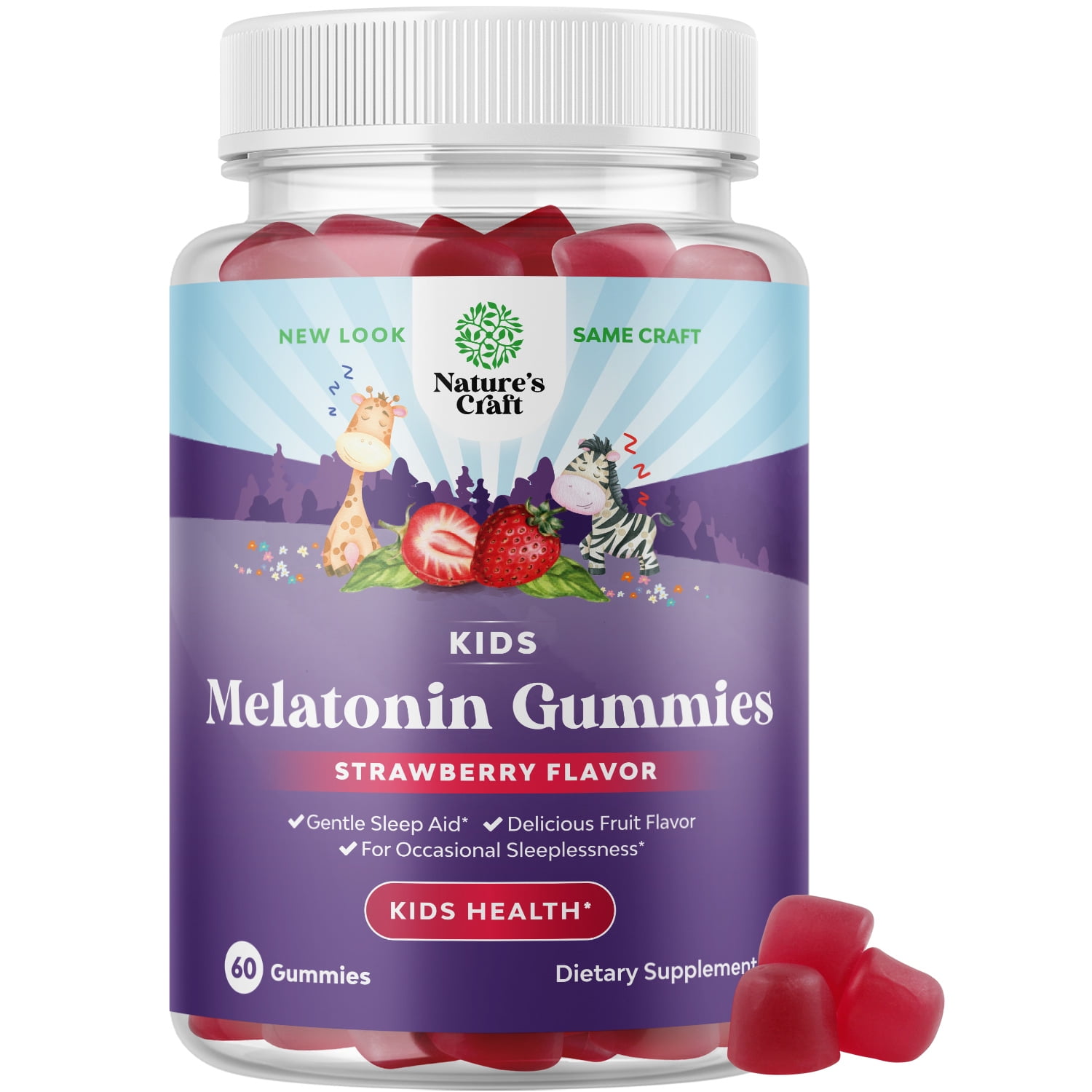 Melatonin Gummies for Kids Sleep Support - Kids Melatonin Gummies for Sleep Assistance for Mood Support - Delicious Gummy Melatonin Sleep Supplement and Nighttime Sleep Assistance - Melatonin 1 Mg