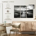 thumbnail image 4 of Elephant Stock Evening Dock Wall Art - Horizontal Multi Panel Canvas - Living Room Wall Decor - Nautical Multi Panel - Black And Gray Decor By Mike Calascibetta - 23" x 14", 4 of 4