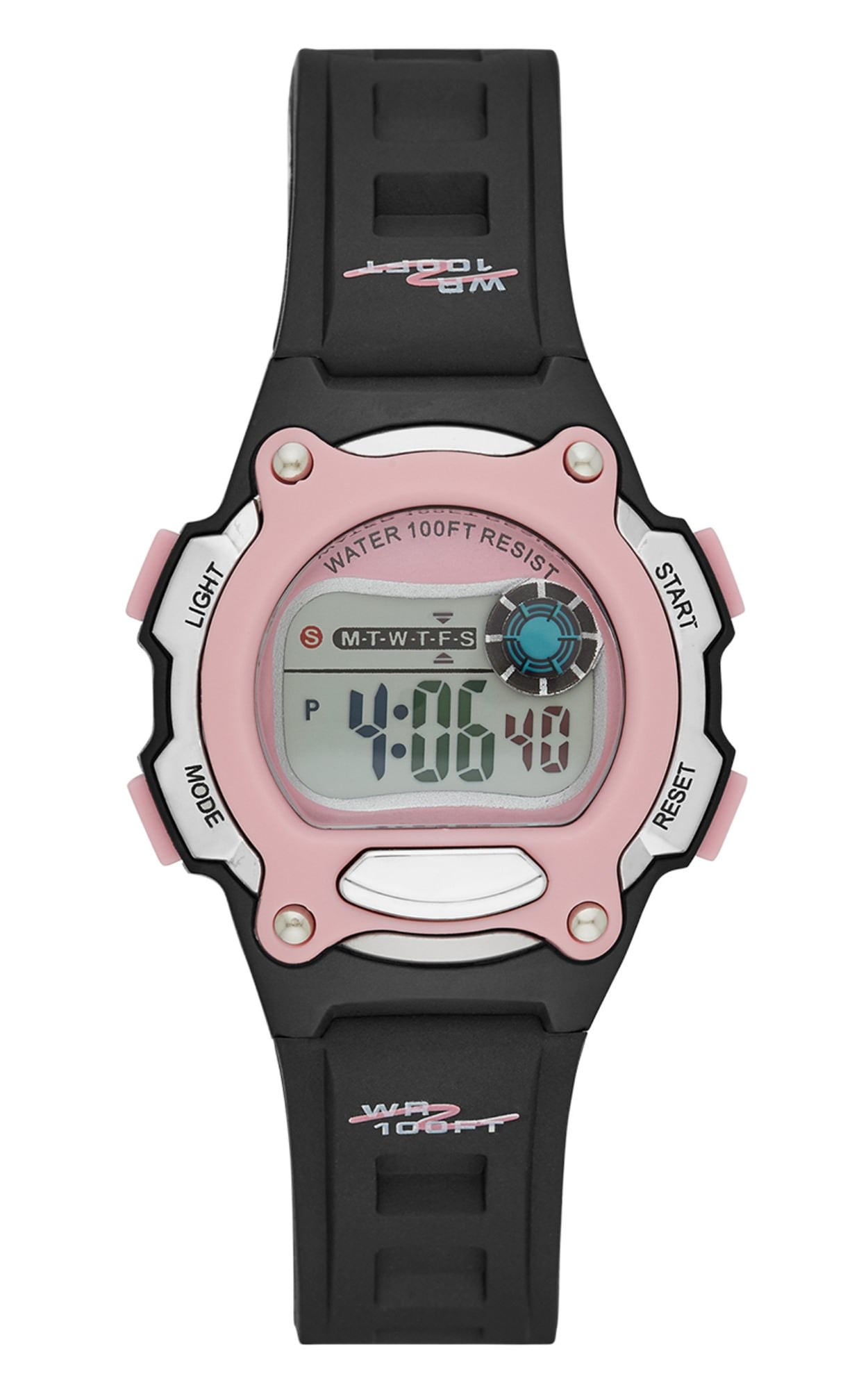 Women's Digital Sport Watch with Pink Accents
