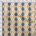 thumbnail image 4 of oneOone Velvet Teal Blue2 Fabric Check Argyle Sewing Craft Projects Fabric Prints By Yard 58 Inch Wide, 4 of 4