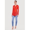 thumbnail image 3 of Women's Swirl Mesh Button Front Tunic Shirt, 3 of 4