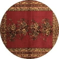 thumbnail image 1 of Ahgly Company Indoor Round Persian Brown Traditional Area Rugs, 4' Round, 1 of 4