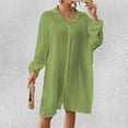 thumbnail image 5 of Aloohaidyvio Beach Cover Up Clearance，Womens Bathing Suit Cover Ups Bikini Swimsuit Coverup Drawstring Beach Dress Shirt, 5 of 6