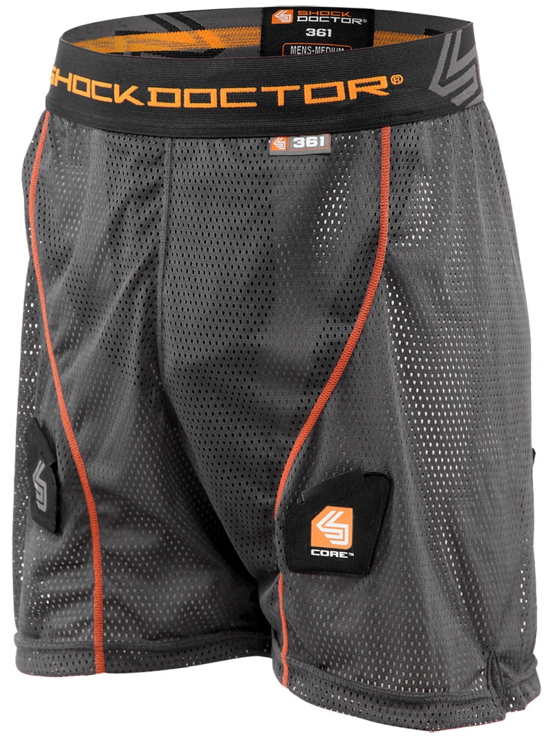 Shock Doctor Mens Core Loose Hockey Shorts w/ BioFlex Cup Protection